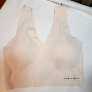 Lucky brand super soft laser cut  sports lounge bra Size Small NWOT